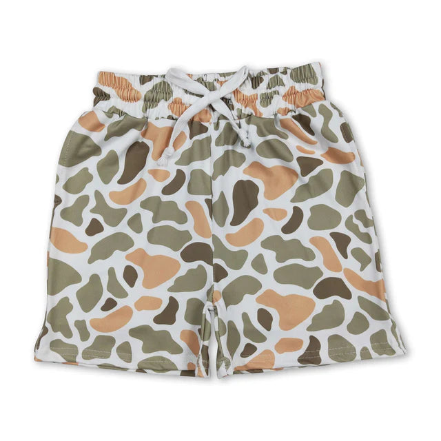 RTS NO MOQ(In Stock)Baby Boys Southern Camo Pockets Joggers Shorts Bottom