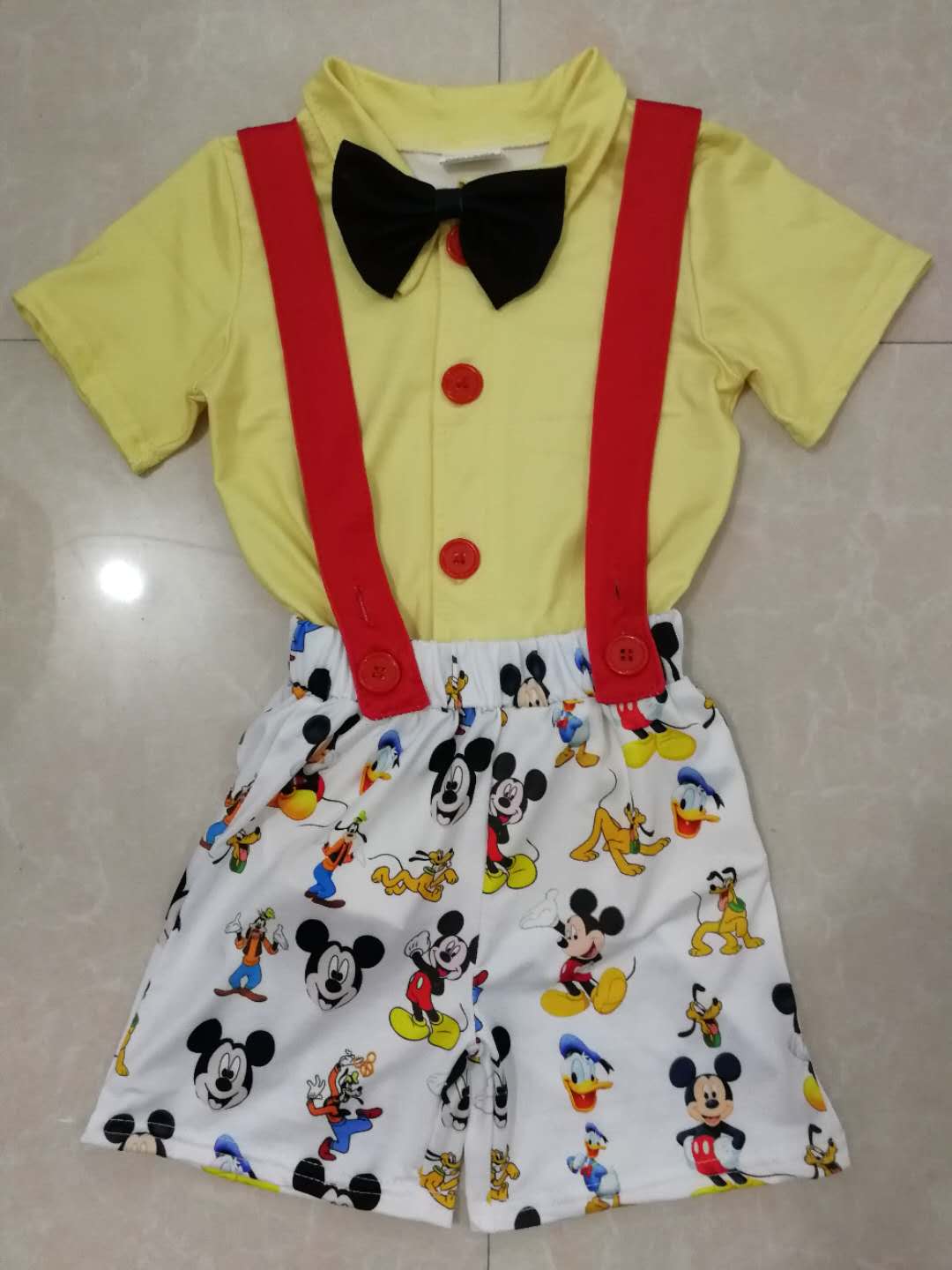Boys yellow top shirt suit