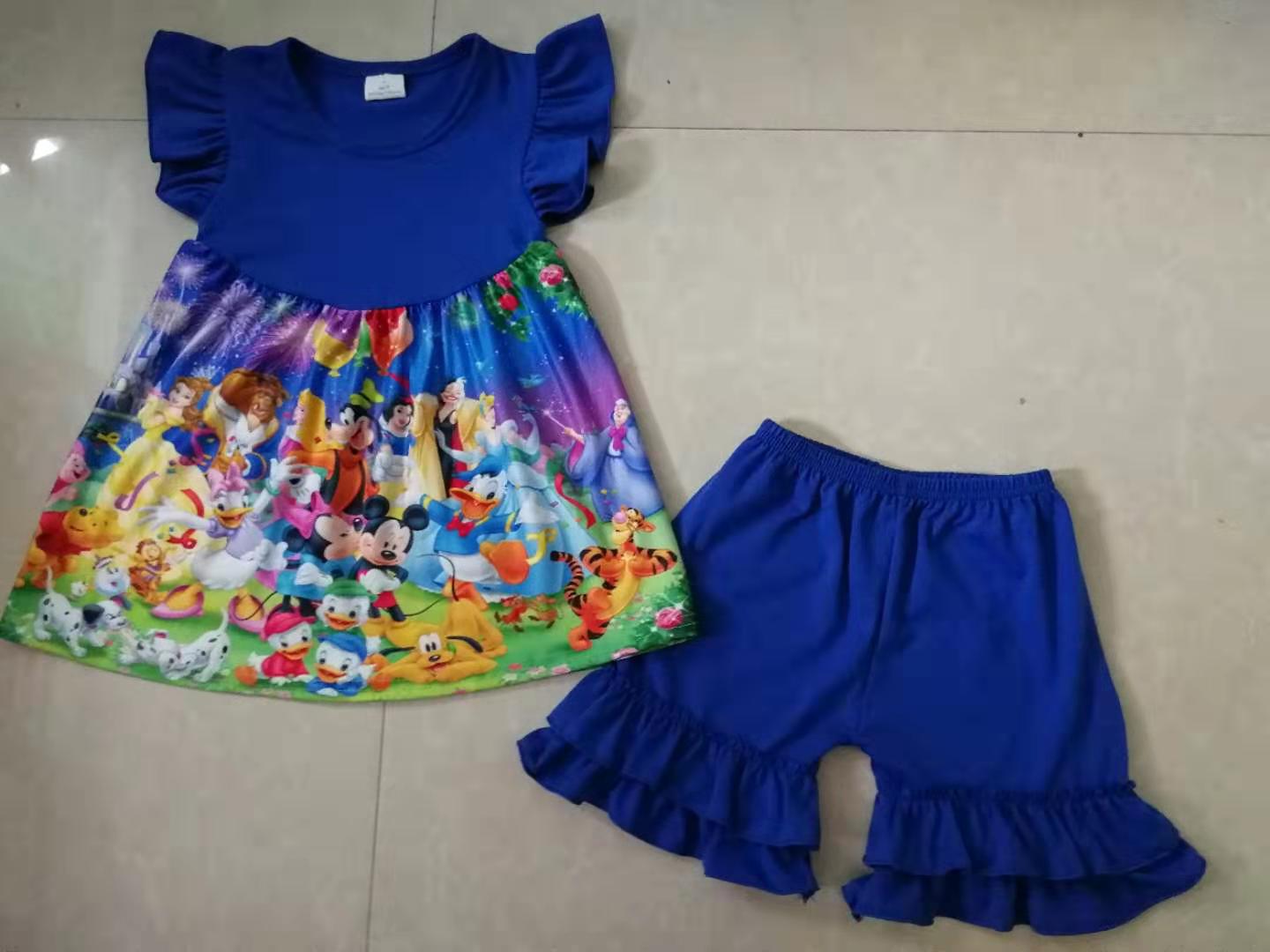blue girl suit