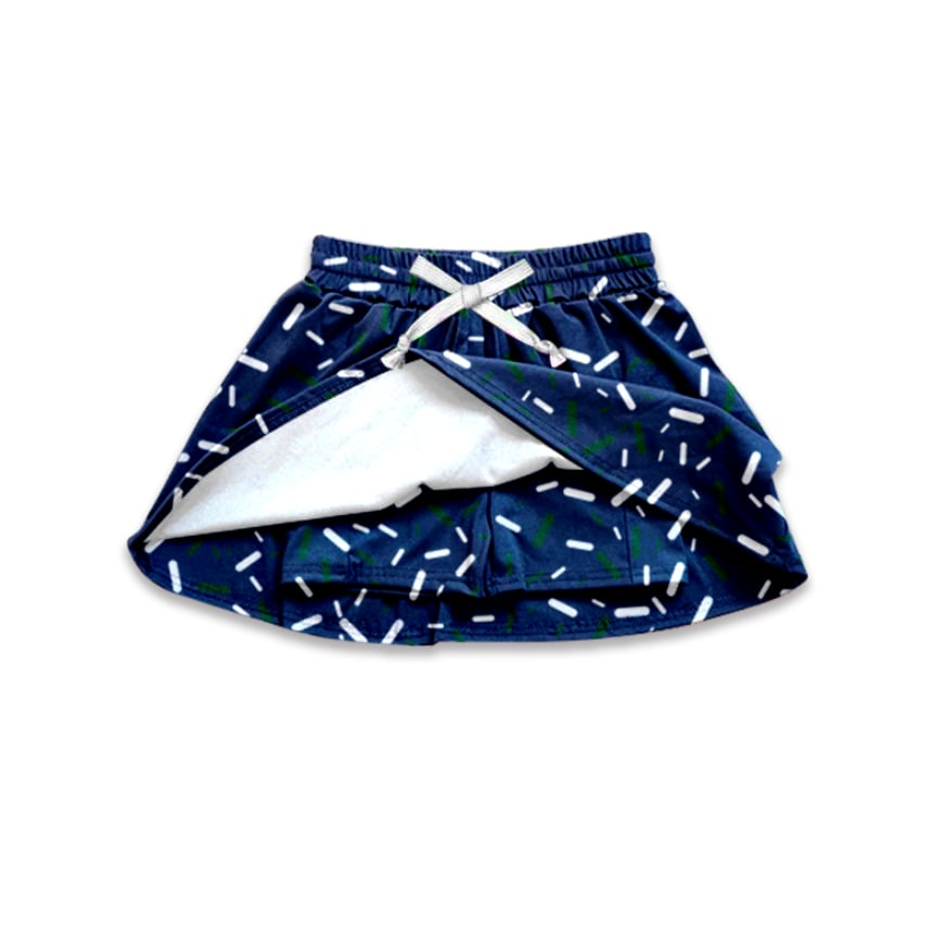 Custom moq 5 mix size milk silk baby girls clothes team navy blue hooded long sleeve tops and pants and shorts and skirts-25.10.20