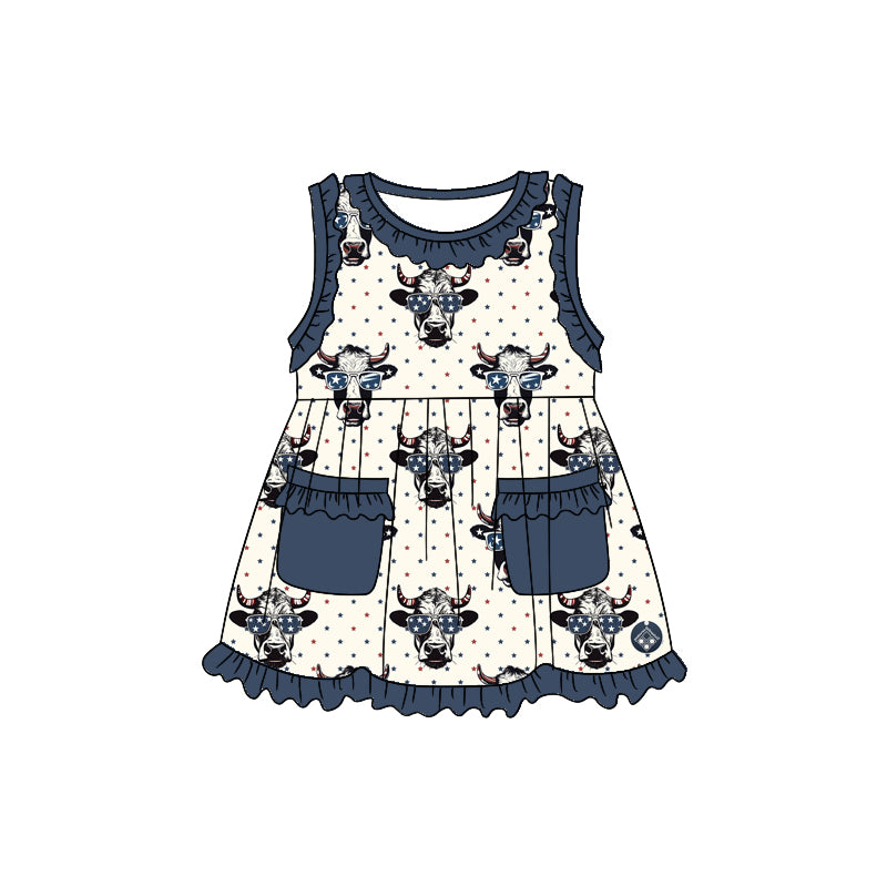 Girls sleeveless with pocket dress