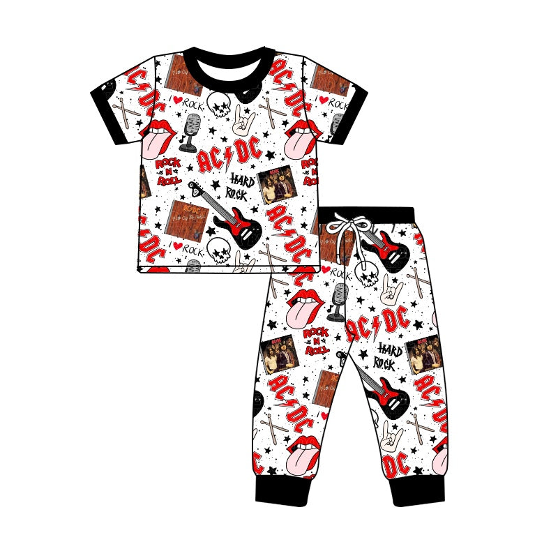Boys AC DC short sleeve pants pajama suit