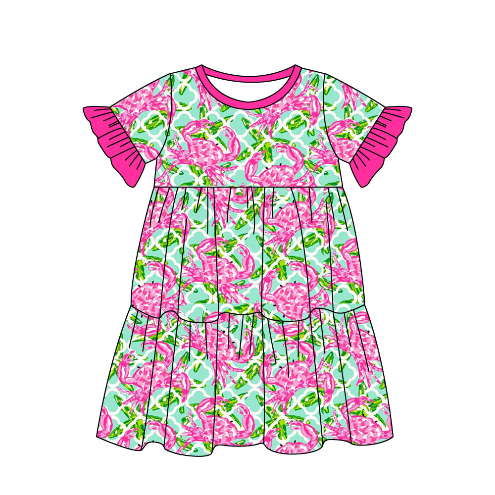 Girls pink short sleeve dress