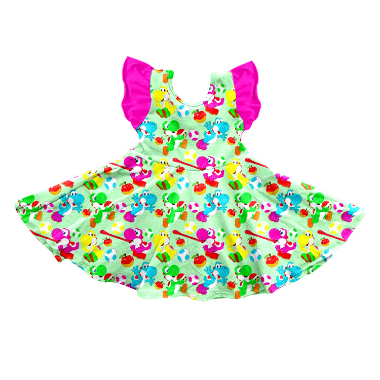 pre-order toddler clothes flying sleeve dress
