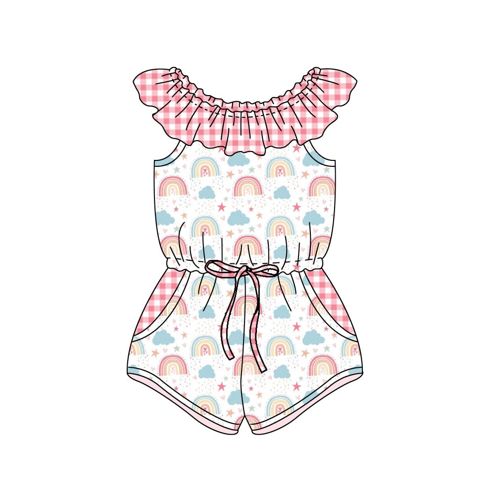 Girls rainbow Summer jumpsuit