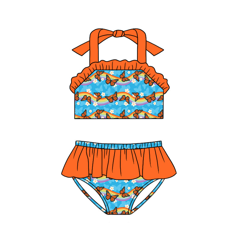 rainbow butterfly summer swimsuit