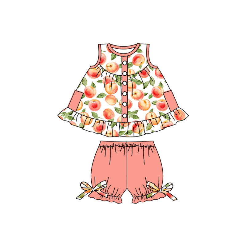 fruit sleeveless shorts summer suit