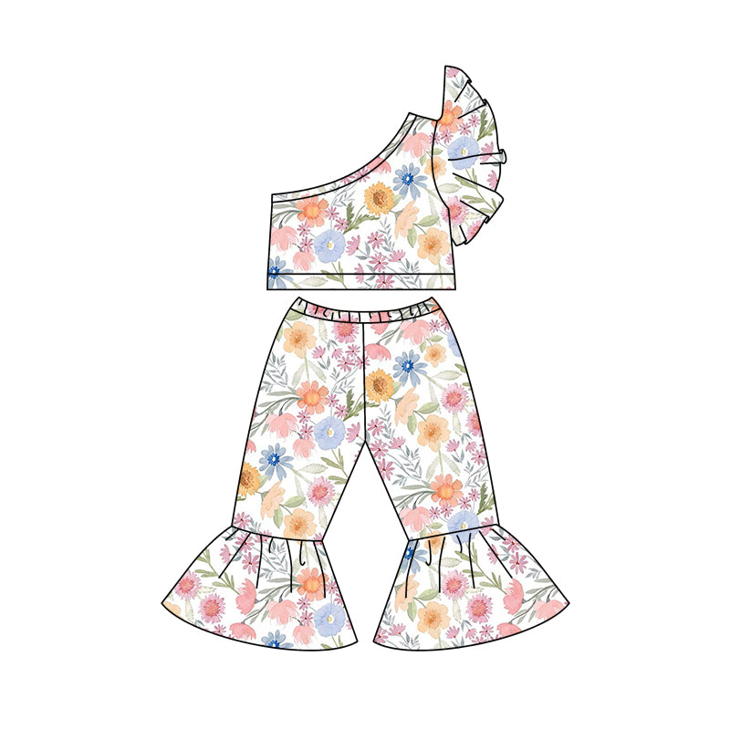 Girls Summer flower jumpsuit