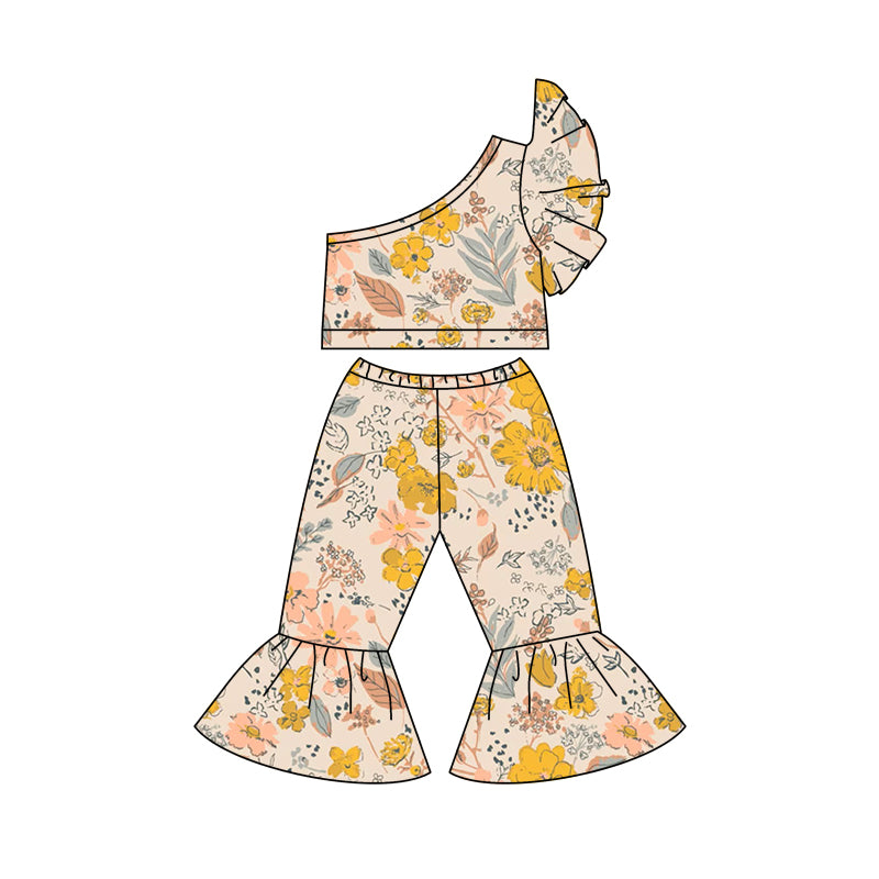 Girls Summer flower jumpsuit