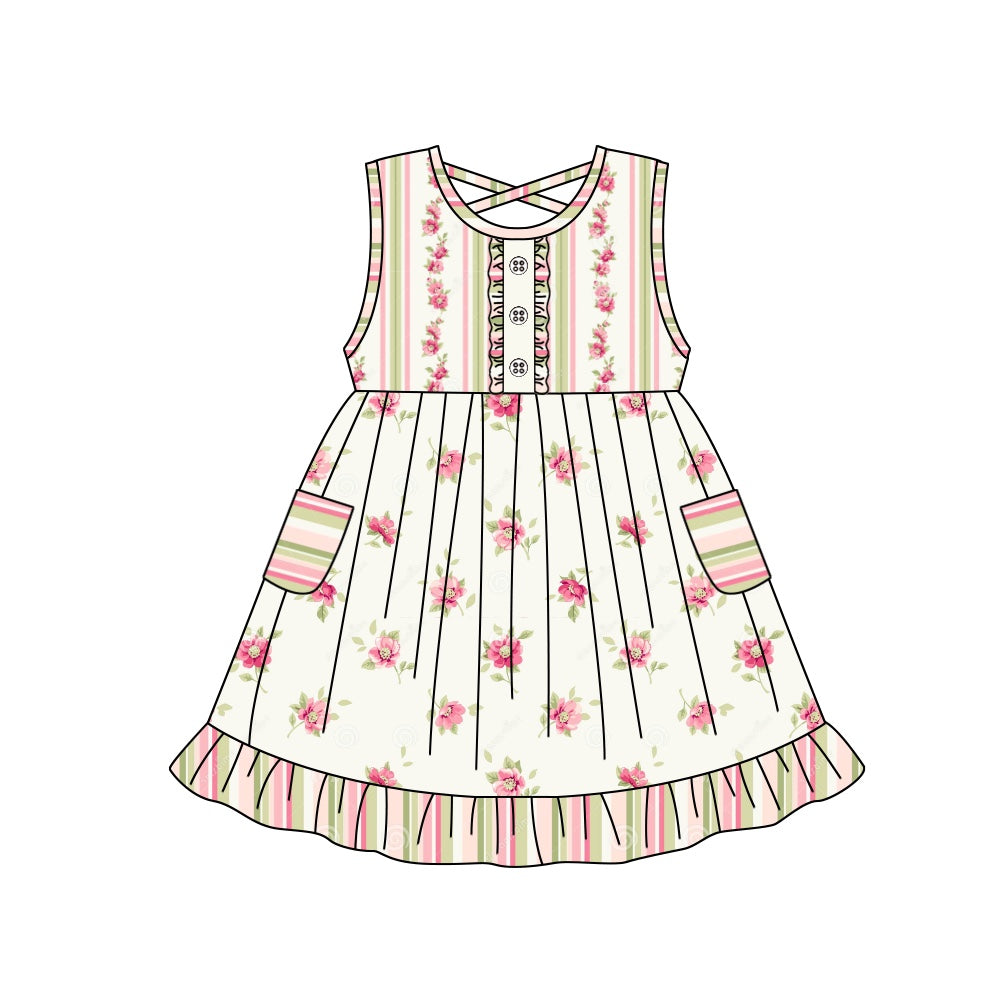 toddler girls clothes flower sleeveless dress