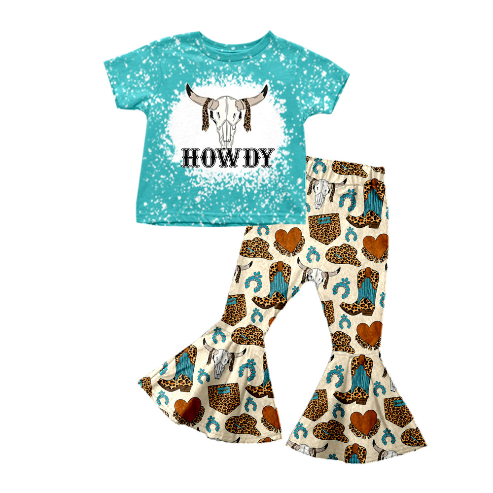 girls howdy short sleeve pants suit