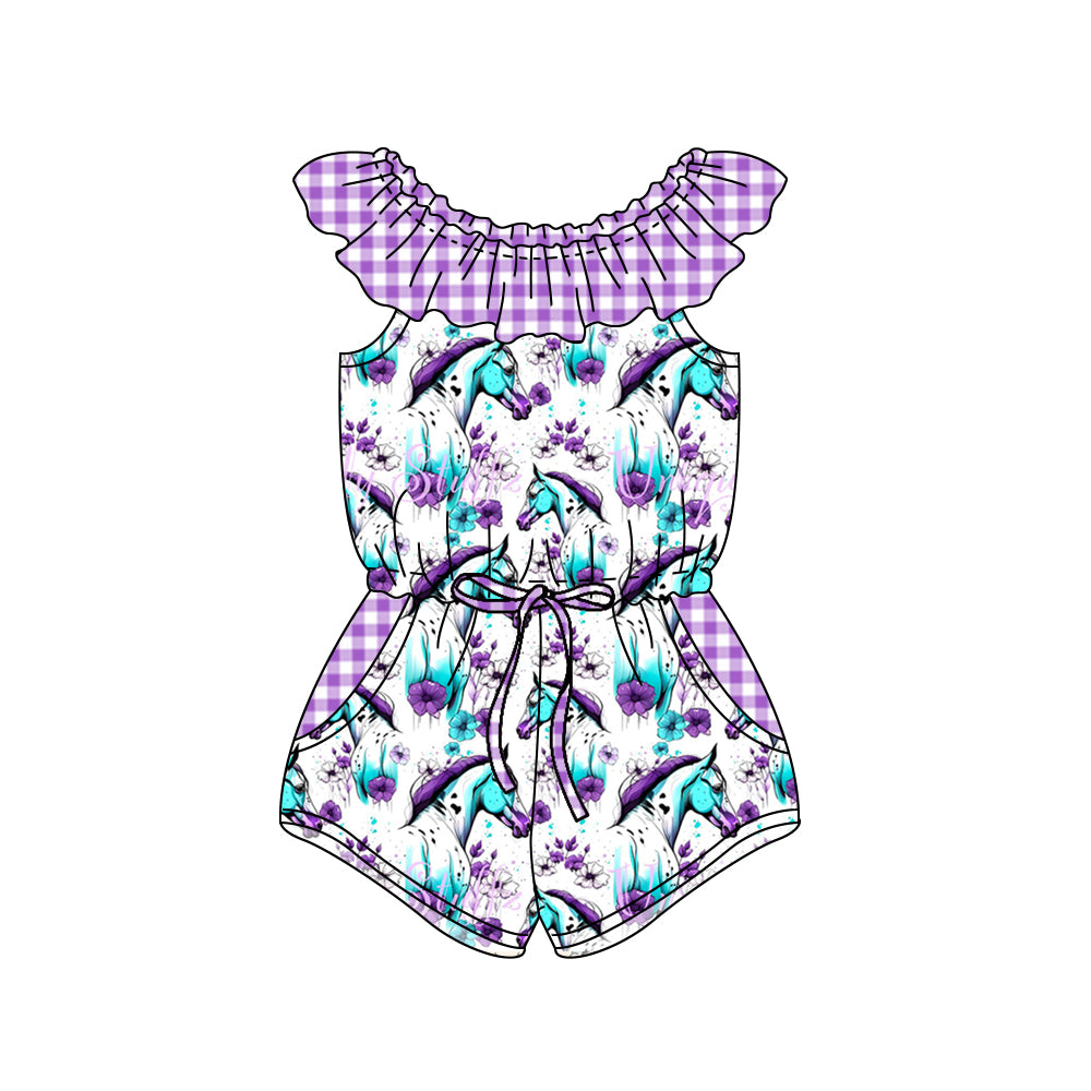 Girls Summer purple jumpsuit