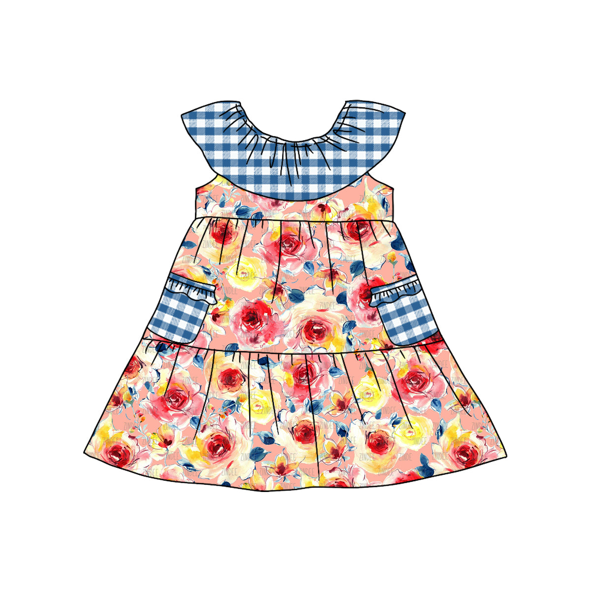 toddler girls clothes flower sleeveless dress