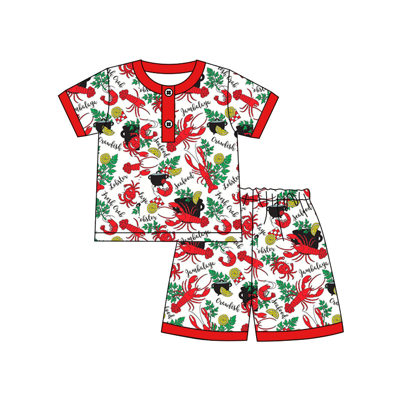 baby boys clothes crayfish short sleeve shorts summer outfit