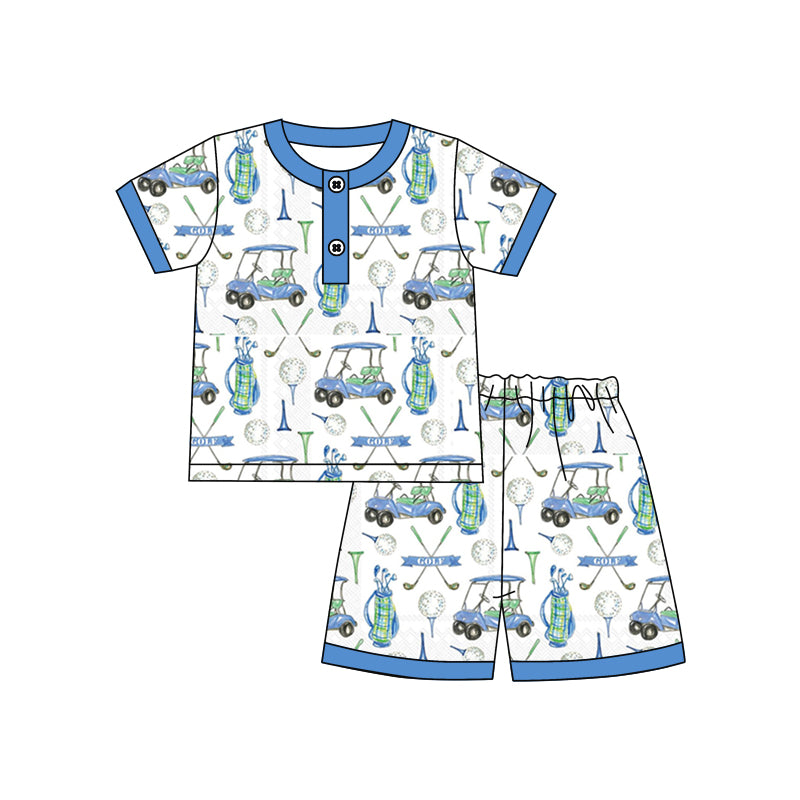 baby clothes light blue short sleeve shorts summer outfit