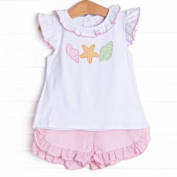 Deadline: May 16 custom no moq eta 5-6weeks Underwater World White Top and Shorts Set