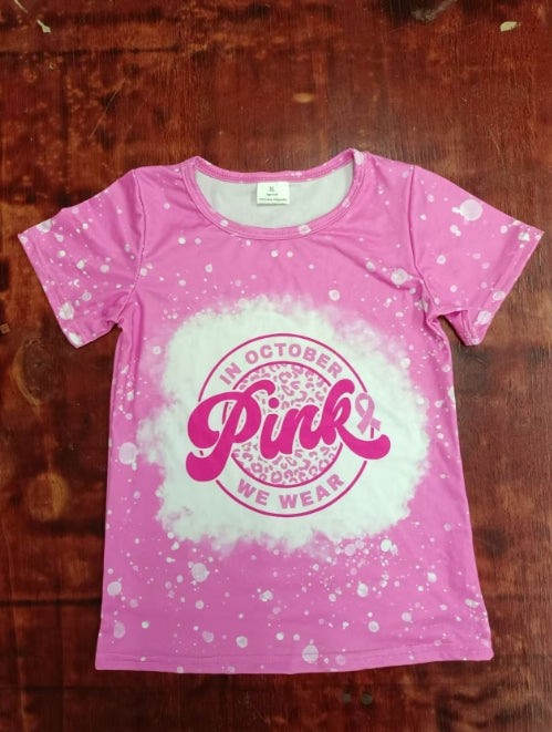 Custom moq 3 eta 6-7weeks White bubble polka dot pink short sleeves