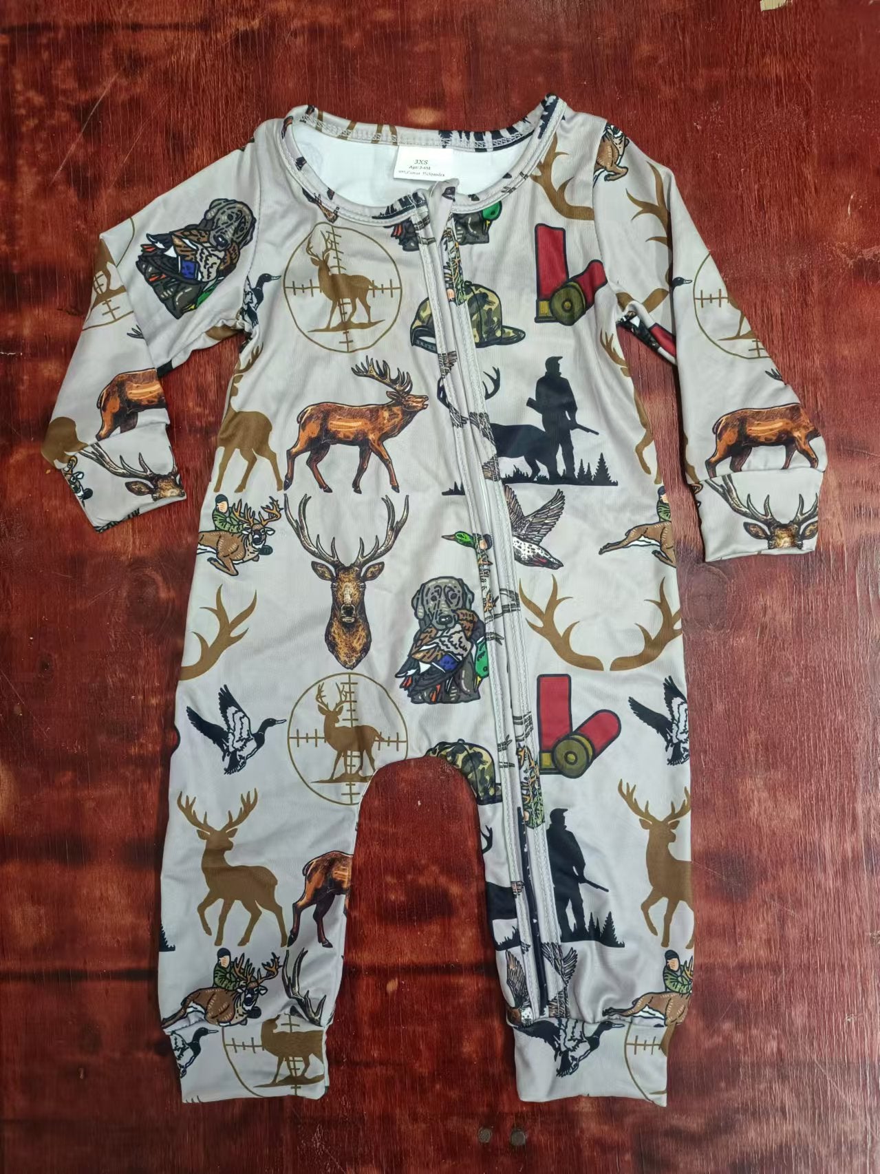 Custom moq 3 eta 6-7weeks Grey Elk-Hunter Long Zip-Up Messenger