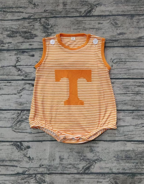 Custom moq 3 eta 6-7weeks Orange Letter T Striped Short Climbing Suit