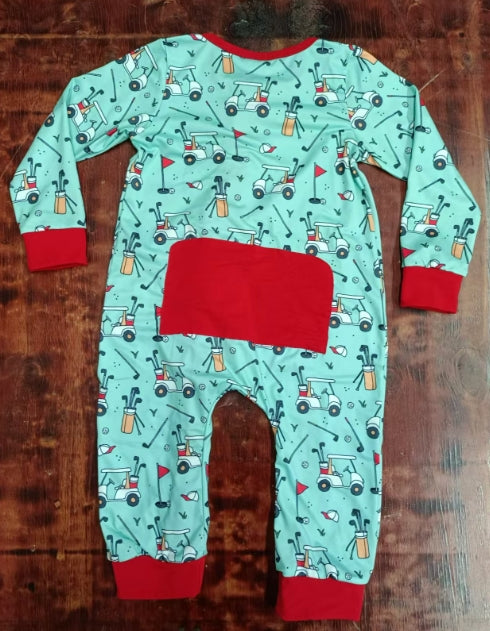 Custom moq 3 eta 6-7weeks Golf Cart-Tool Lake Green Long Climbing Suit