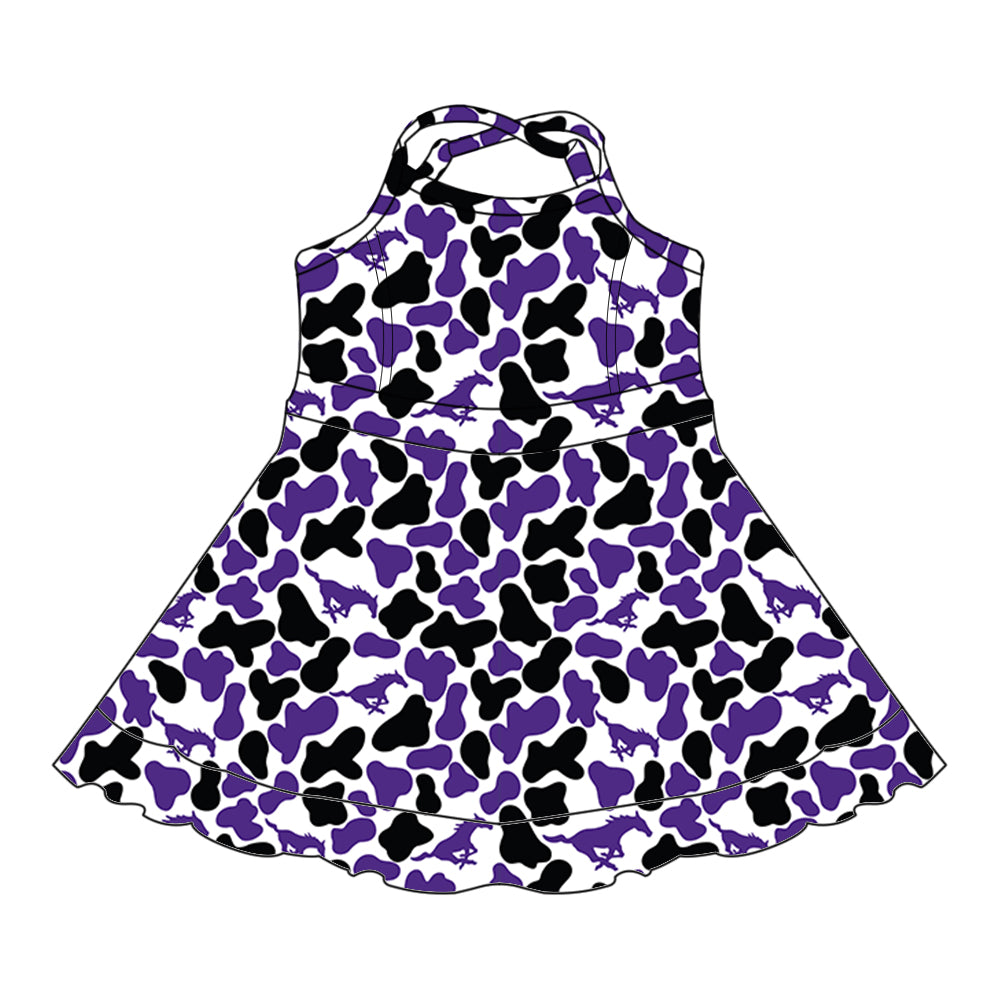Custom moq 5 mix size milk silk summer teams baby girls clothes camouflage purple hooded long sleeve pants sets and skirts sets and dress and jumpsuit and top-25.8.1