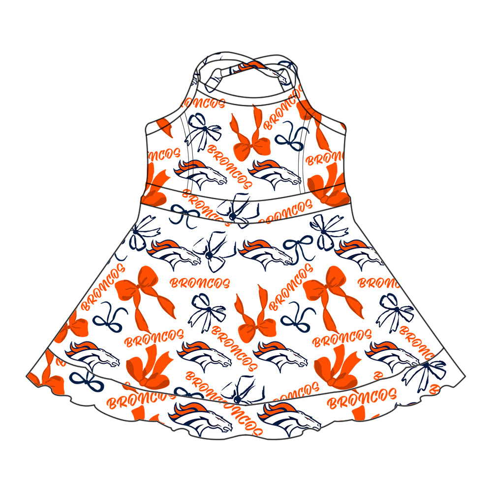 Custom moq 5 mix sizes summer teams baby girls clothes team blue short sleeve skirts shorts sets 1 and skirts sets 2 and and skirts sets 2 and dress 1 and dress 2 and dress 3 and dress 4-25.6.9