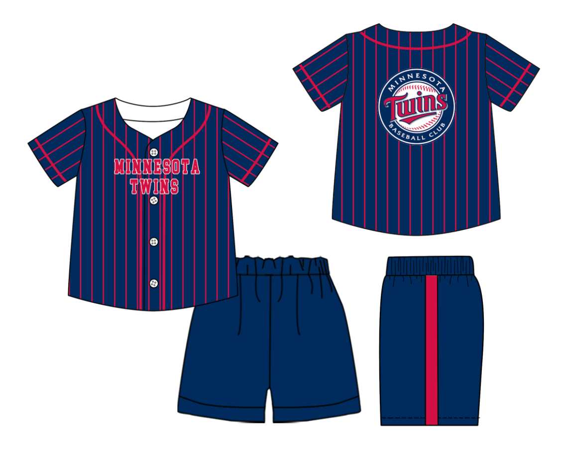 Custom moq 3 or 5 mix size milk silk summer teams baby boy clothes navy blue short sleeve shorts sets-26.1.20