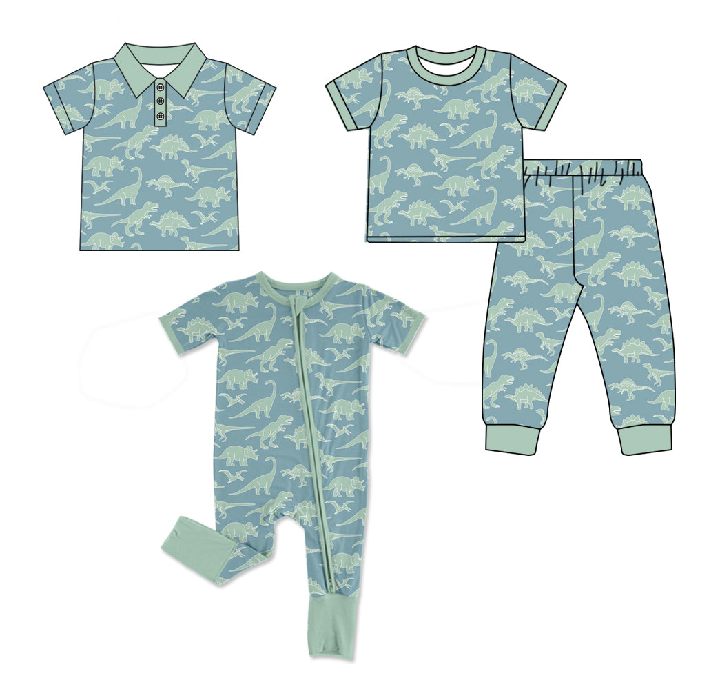 4.3 Custom moq 5 mix size Sibling Baby Boys Short-Sleeved Top And Pants Set Short-Sleeved Polo Shirt Zip-Up Romper Comfortable Clothing for Little Ones