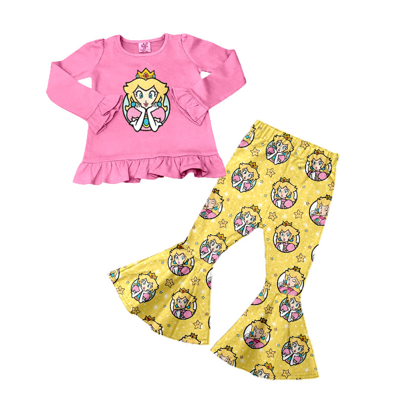 9.13 custom each style moq 5eta 4-6week baby girl clothes Christmas pink long sleeve pants sets