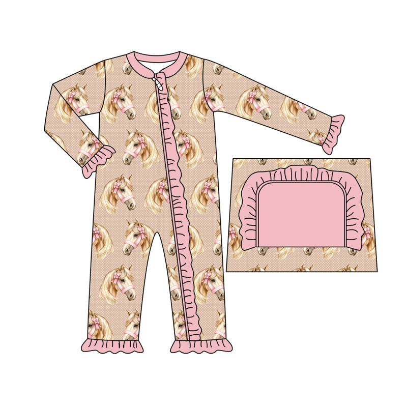 8.28 custom each style moq 5eta 4-6week Sibling Sister alpine head baby girl sets and rompers match family design