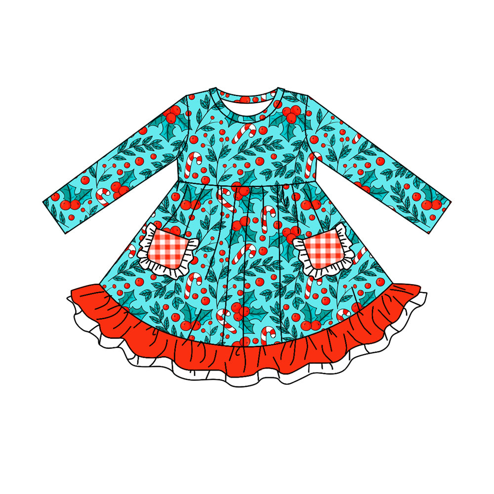 5.27 custom each style moq 5eta 4-5week Sibling Sister Christmas green girls outfits dress and baby romper and jumpsuit match family design