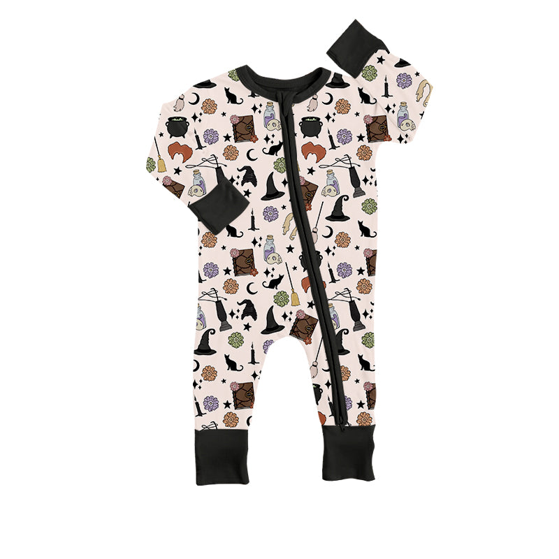 5.1(1)custom each style moq 5eta 4-5week Sibling Sister magic wizard style prints beige girls outfits and romper and adult trousers match family design