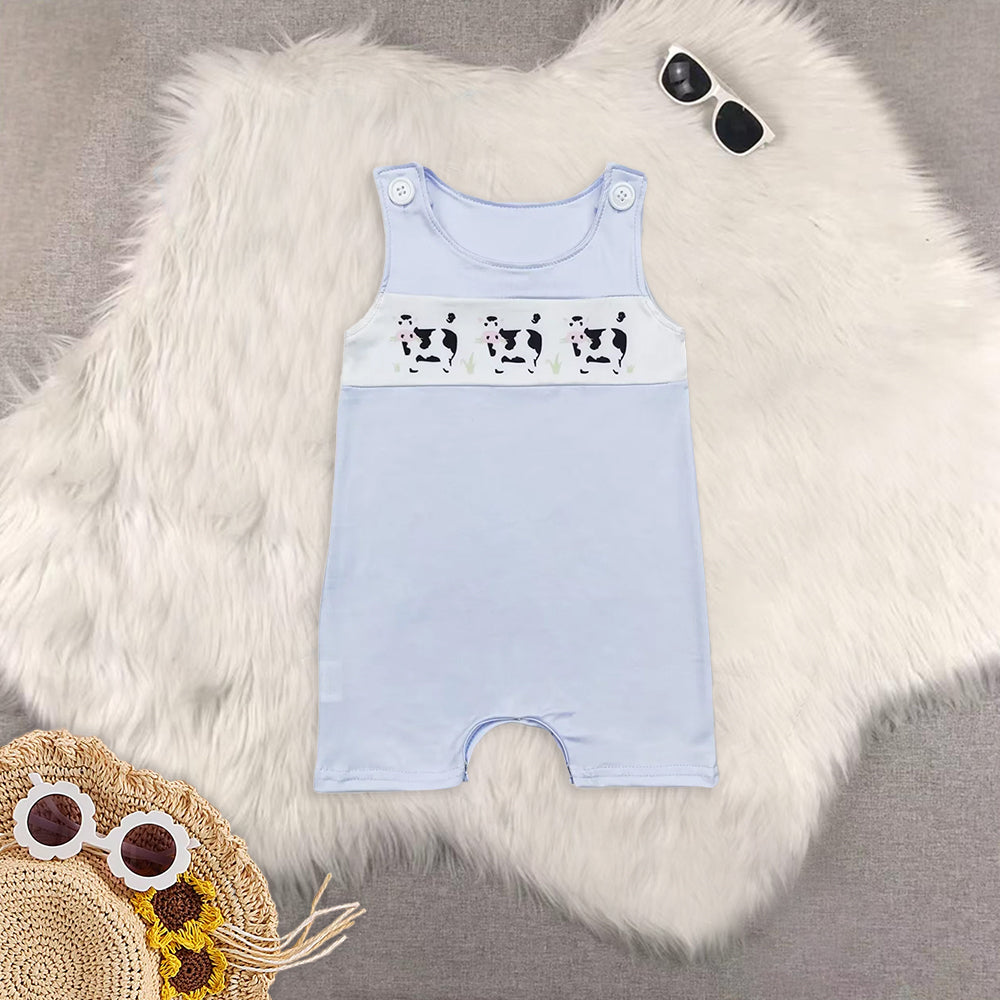 RTS NO MOQ boy clothes cow short sleeve Clothes Sets romper