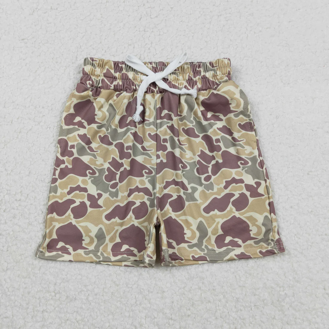RTS NO MOQ Sibling baby girl boy clothes camouflage short sleeve top and rompers and shorts