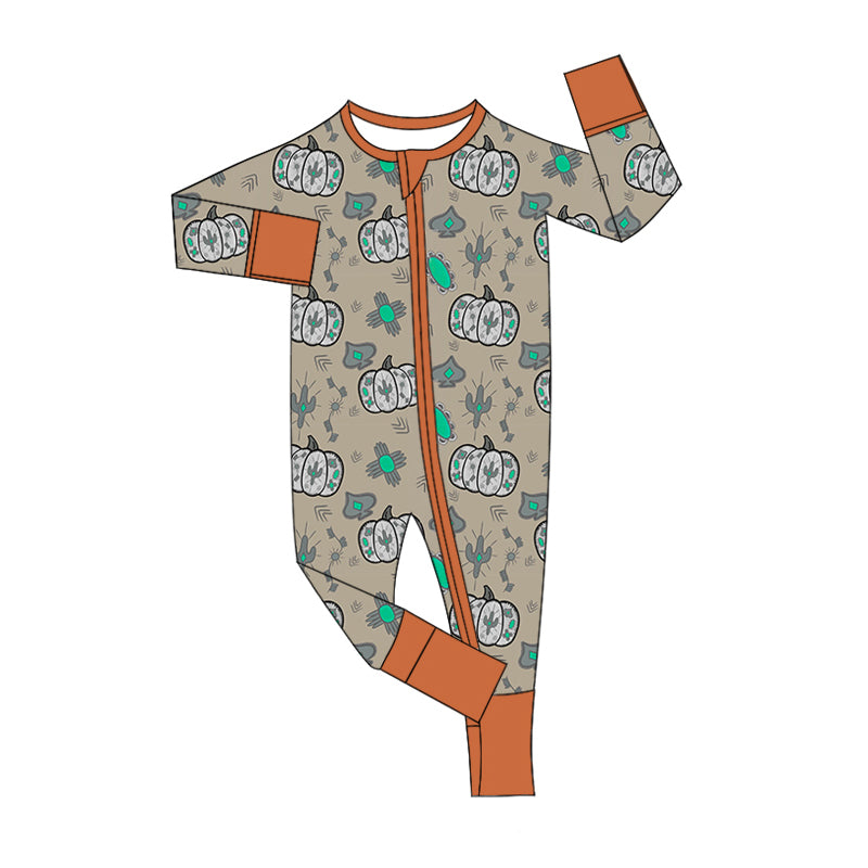 8.30 custom each style moq 5eta 4-6week Sibling Sister pumpkin baby boy sets and rompers match family design
