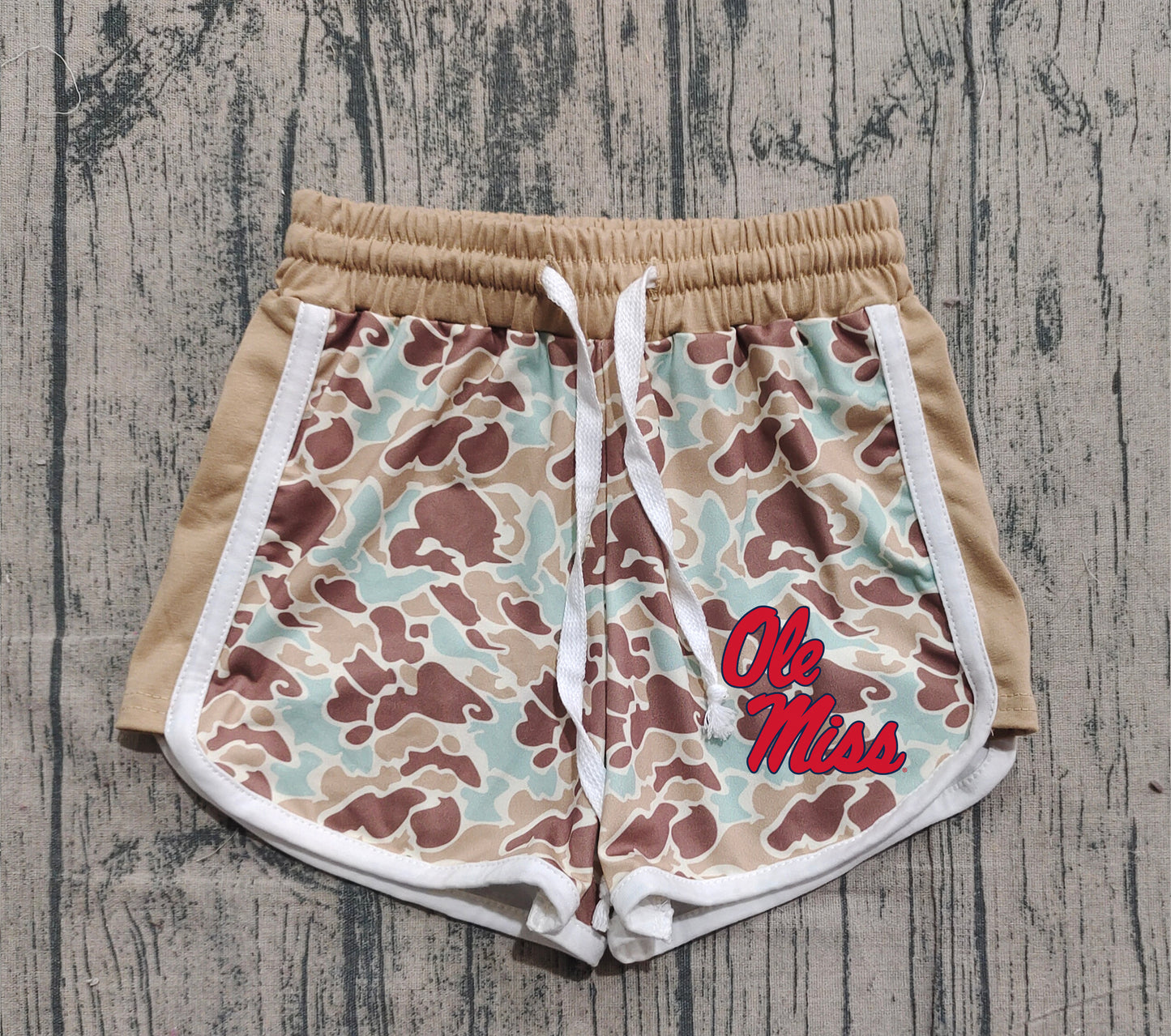Custom moq 5 mix size milk silk baby kids clothes team camouflage summer shorts-25.11.20