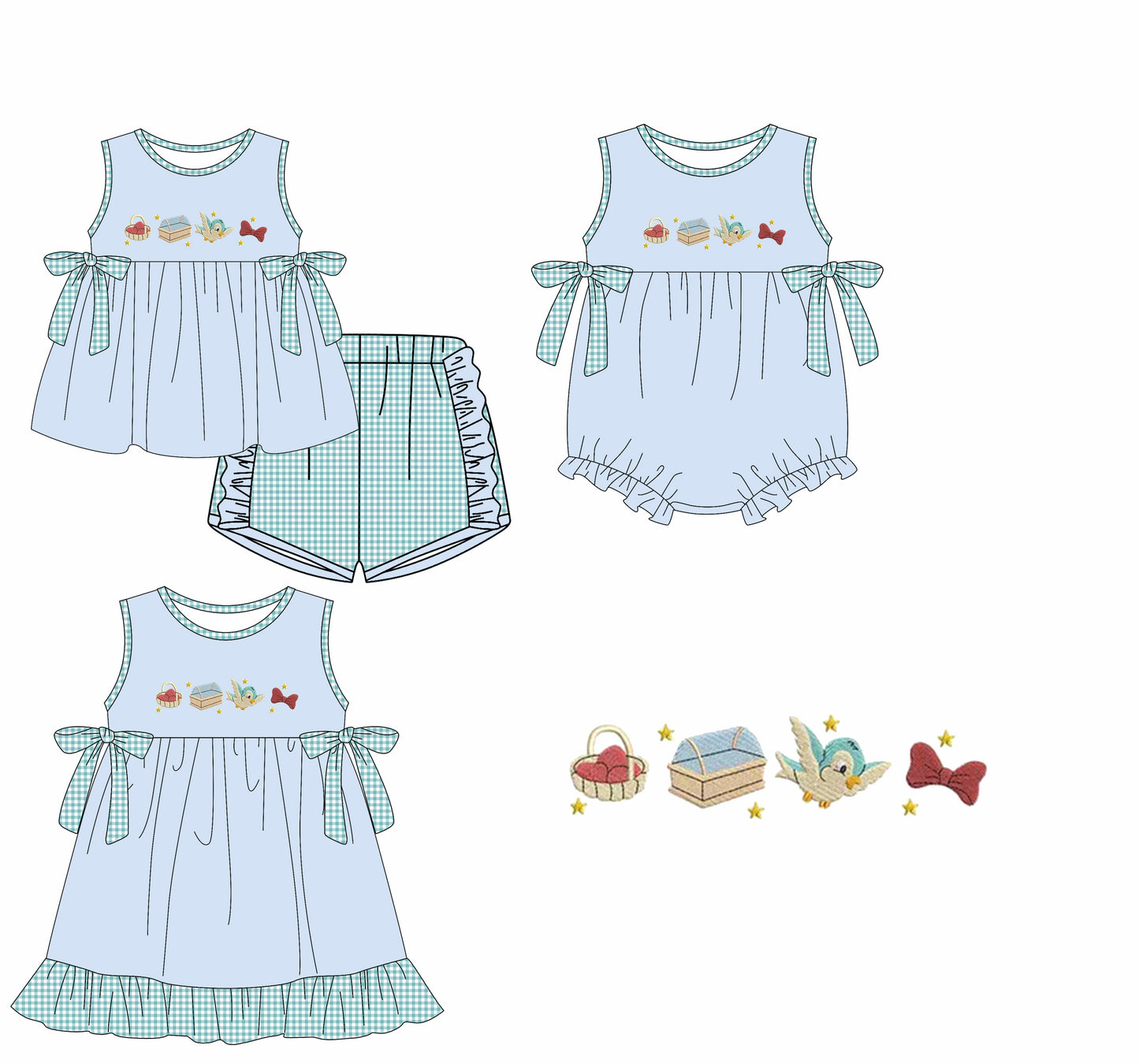 3.25 custom each style moq 5eta 4-6week Sibling Sisters baby girl short sleeve shorts sets and dress and rompers match family design
