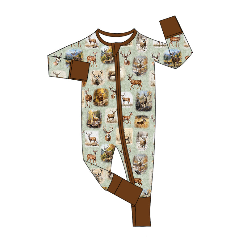 9.12 custom each style moq 5eta 4-6week Sibling Sister deer baby boys sets and rompers match family design