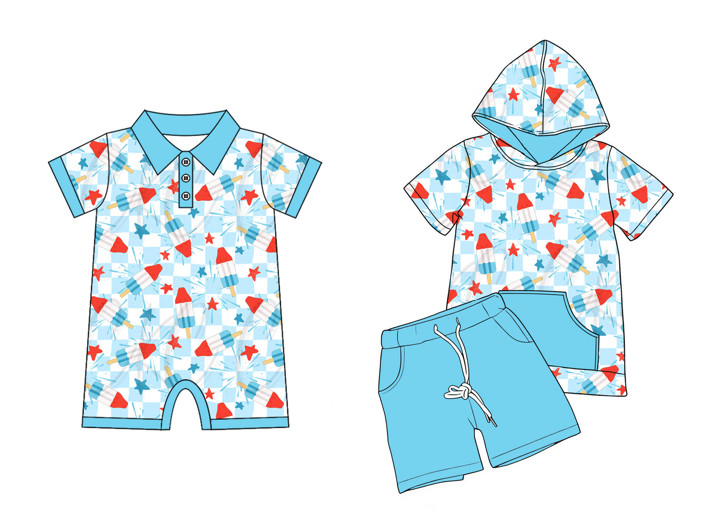 26.1.9 custom each style moq 5 eta 6-8week Sibling Sister baby boy short sleeve shorts sets and romper match design