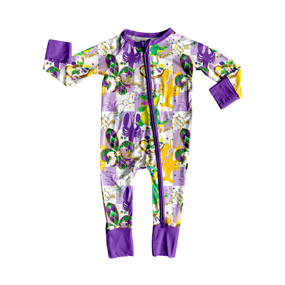 25.9.4 custom each style moq 5eta 4-6week Sibling Sisters mardi gras baby girl clothes long sleeve pants sets and romper match family design