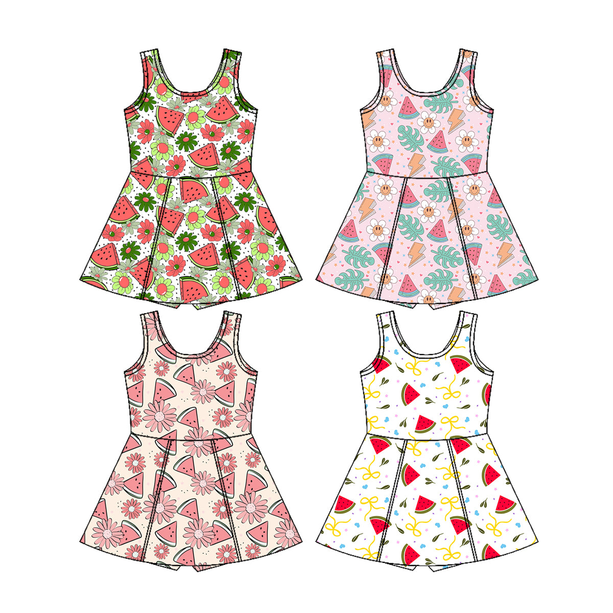 25.12.27 custom each style moq 5 eta 6-8week Sibling Sisters baby girl clothes sleeveless dress 4 match family design