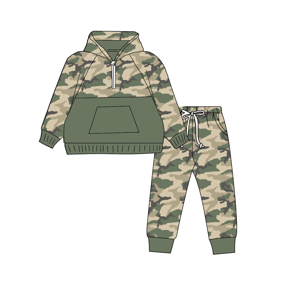 9.6 custom each style moq 5eta 4-6week baby boy clothes camouflage long sleeve pants sets