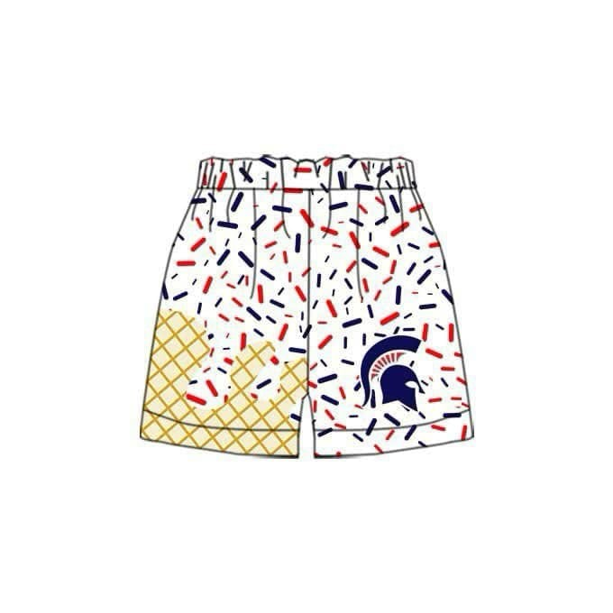 Custom moq 3 eta 6-7weeks White Ice Cream Summer Shorts