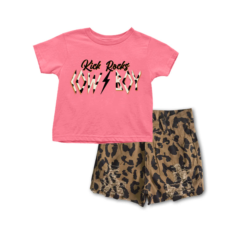 12.9 custom each style moq 5eta 4-6week Sibling Sister cow head baby girl short sleeve shorts fish sets 1 and easter sets 2 match design
