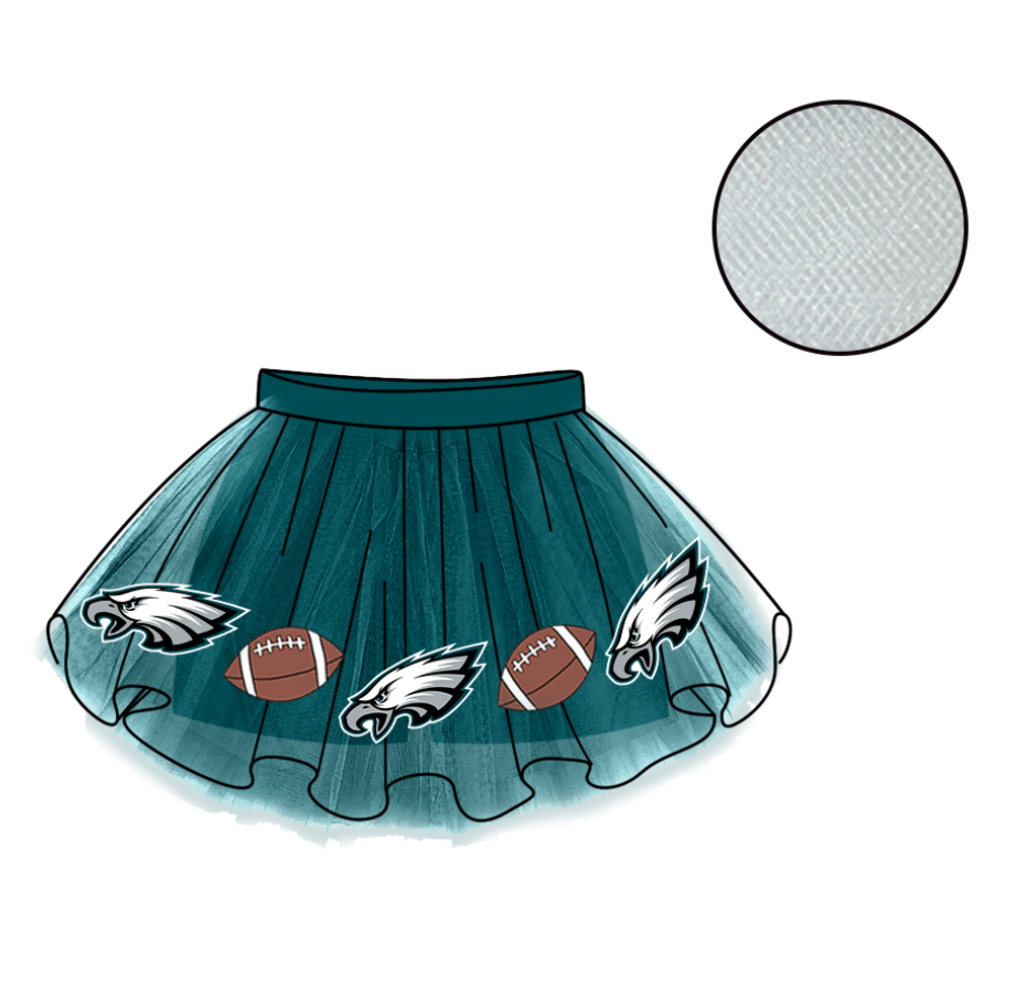 Custom moq 5 mix size milk silk summer teams Baby Girl's Green Mesh Skirt Summer Team Cute Clothes