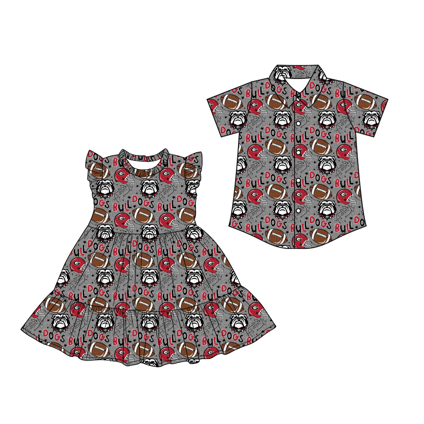 26.1.17 custom each style moq 5 eta 6-8week Sibling Sister team baby button short sleeve top and dress match design