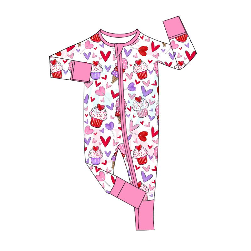 10.19 custom each style moq 5eta 4-6week Sibling love pink baby girl sets and rompers match family design