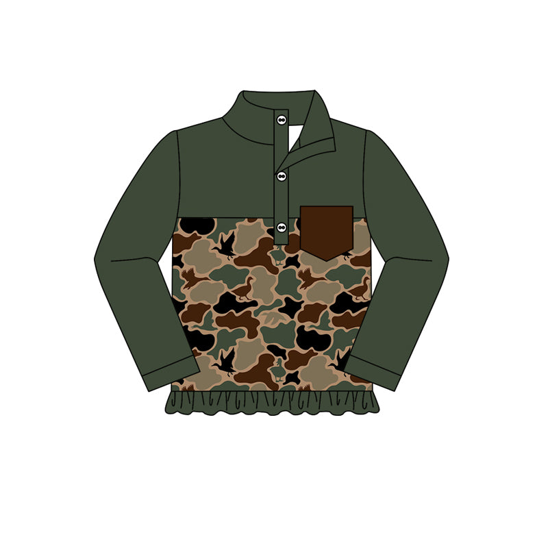 10.15 custom each style moq 5 eta 4-6week baby boys clothes camouflage long sleeve top