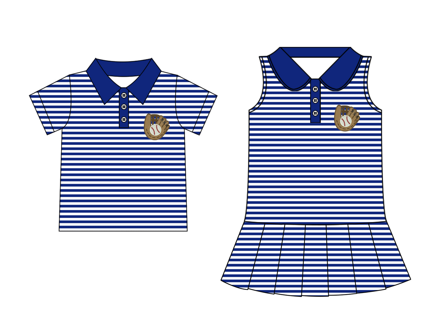 2.17 custom each style moq 5eta 4-6week Sibling Sister baseball baby girl short sleeve top and dresses match design