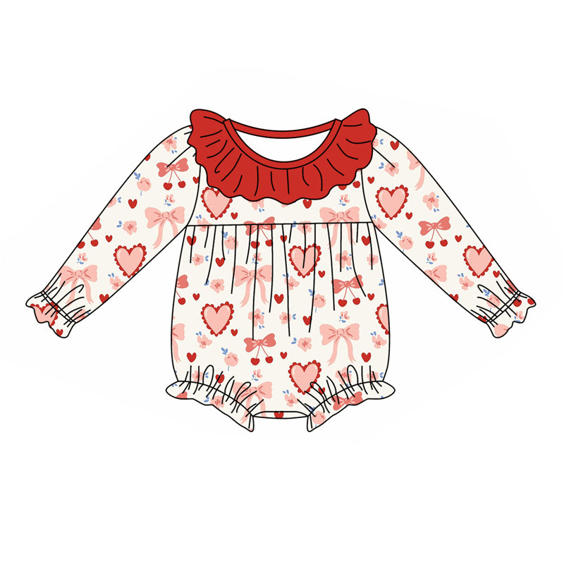 9.5 custom each style moq 5eta 4-6week Sibling Sister love bow red baby girl sets and dress and rompers match family design
